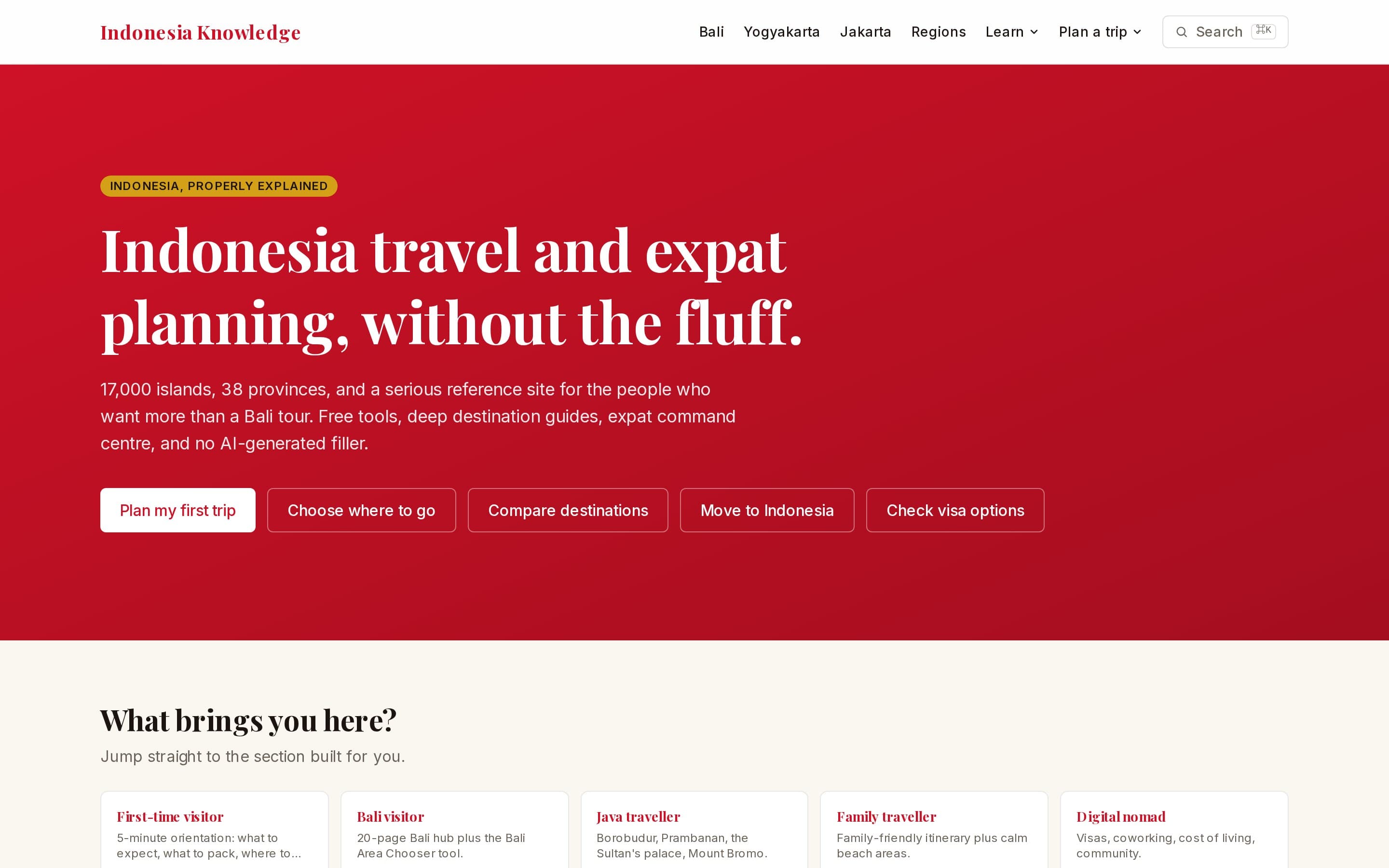 The Indonesia Knowledge homepage