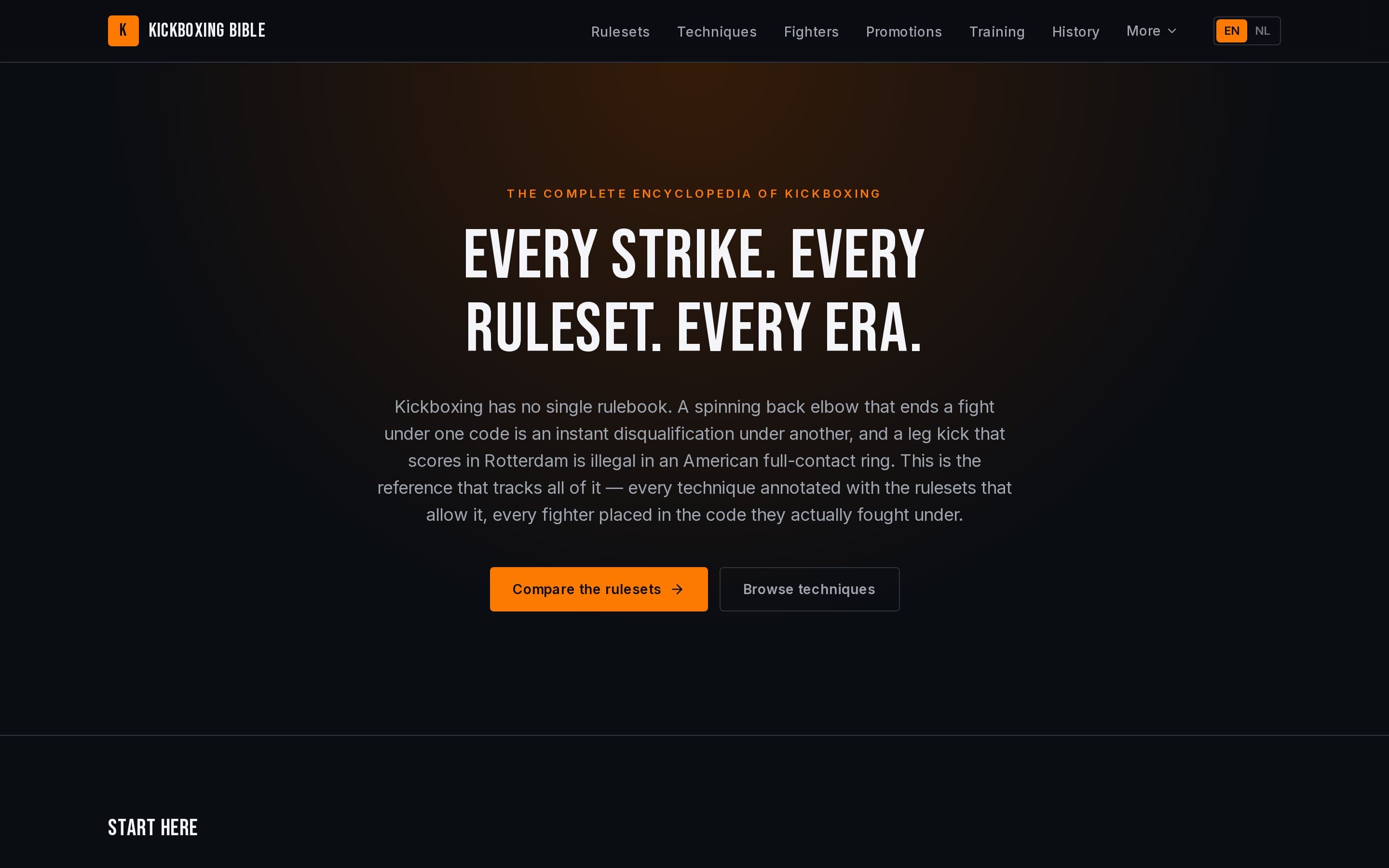 The Kickboxing Bible homepage