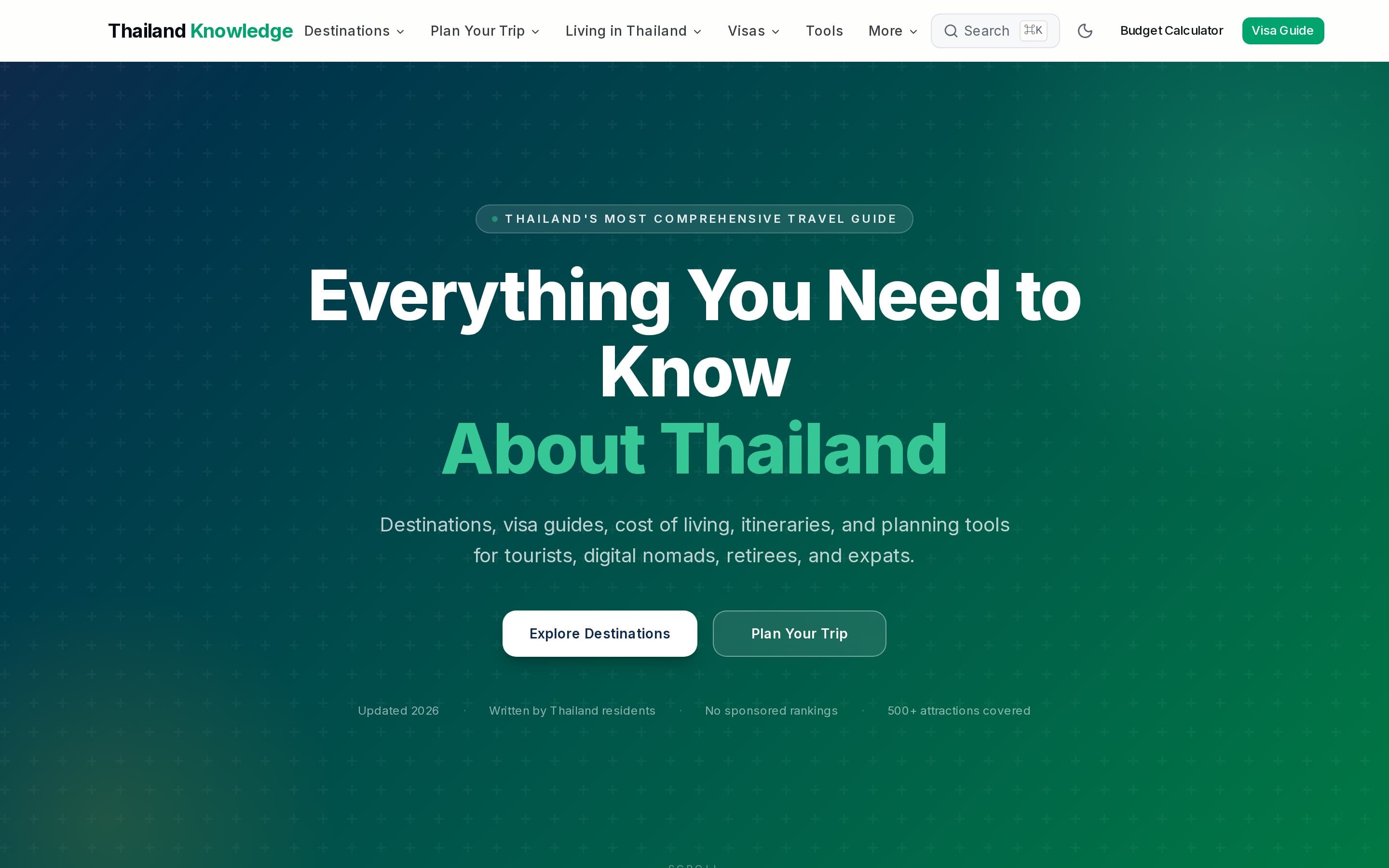The ThailandKnowledge homepage